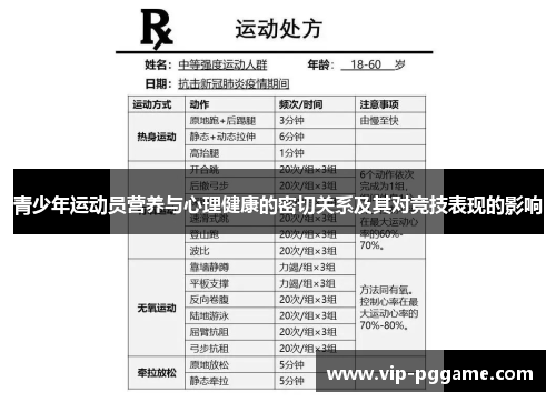 青少年运动员营养与心理健康的密切关系及其对竞技表现的影响